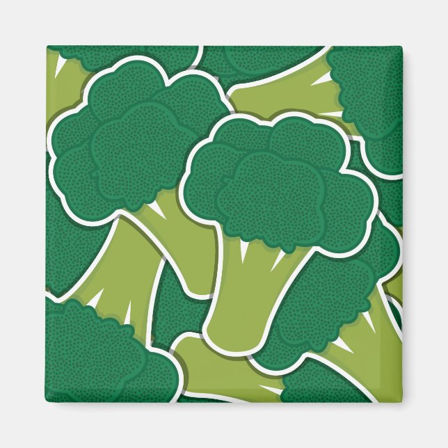 Funky broccoli magnet (Front)