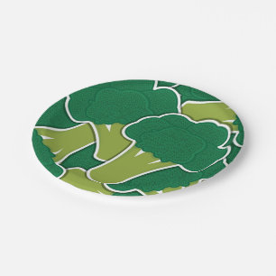 Funky broccoli paper plate