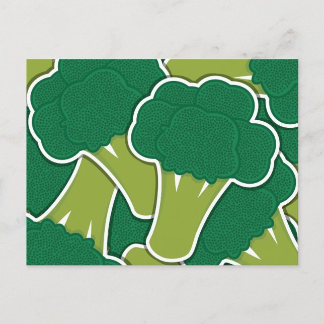 Funky broccoli postcard (Front)