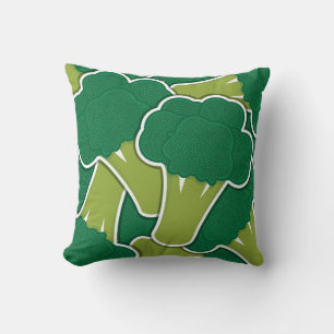 Funky broccoli throw pillow