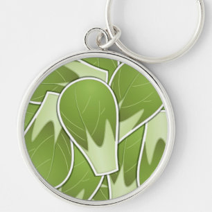 Funky brussel sprout keychain