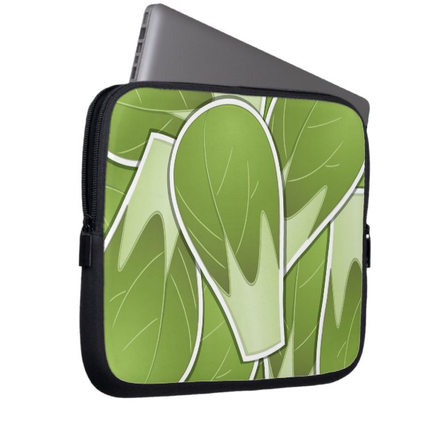 Funky brussel sprout laptop sleeve (Front Right)