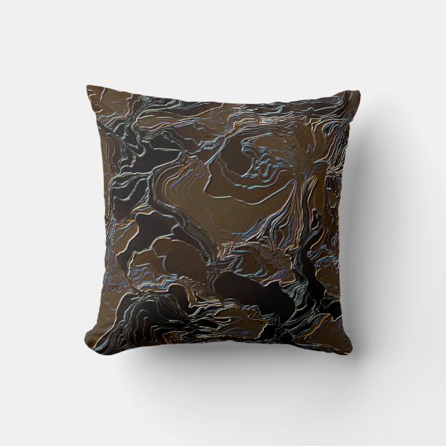 Funky Camo Effect Design Throw Pillow (Front)