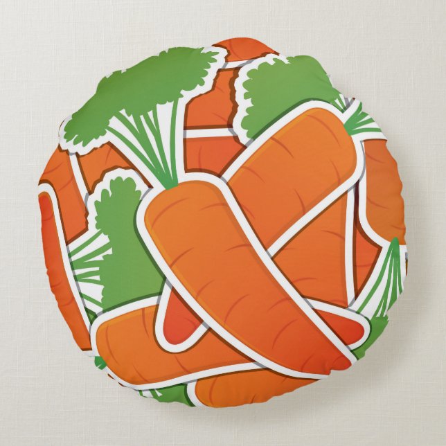 Funky carrot round pillow (Back)