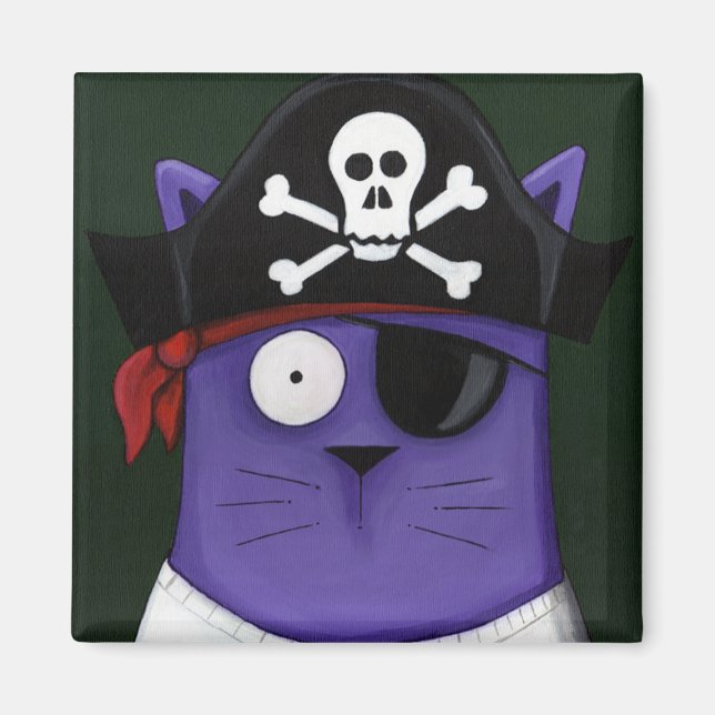 Funky Cats... Cap'n Cat Sparrow Magnet (Front)