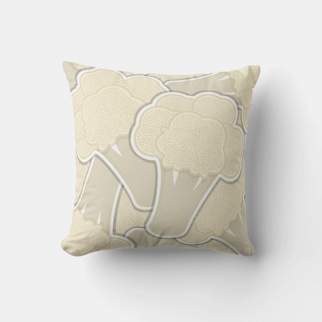 Funky cauliflower throw pillow (Front)