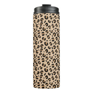 funky cheetah leopard pattern thermal tumbler