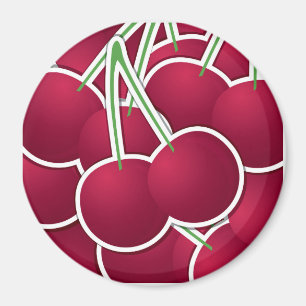 Funky cherry magnet