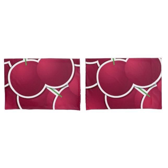 Funky cherry pillowcase (Front-Set)
