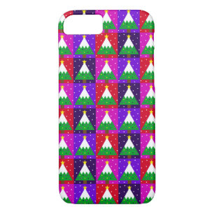 Funky Christmas Tree Pattern iPhone 8/7 Case