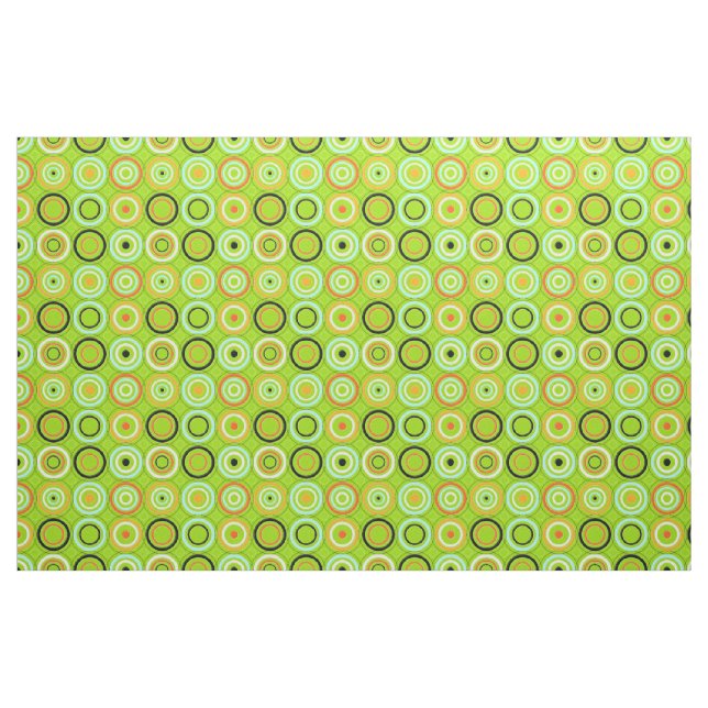 Funky Circles Green Fabric (Fat Quarter)