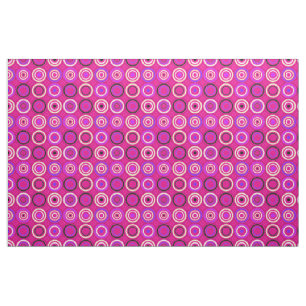 Funky Circles Pink Fabric