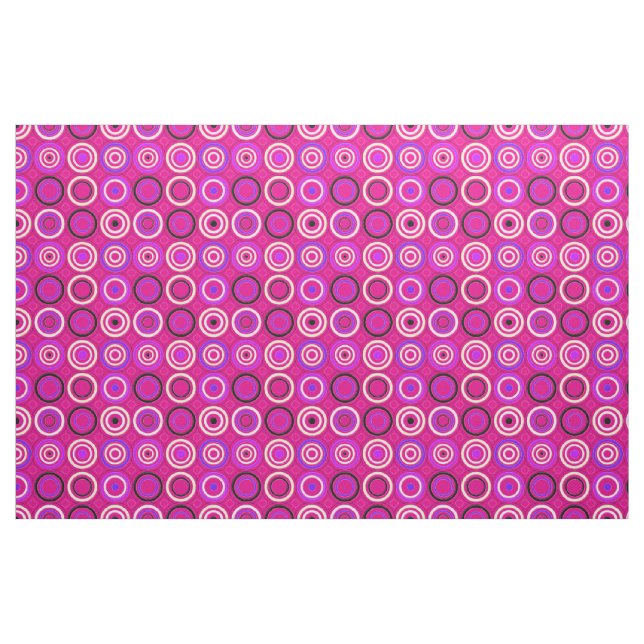 Funky Circles Pink Fabric (Fat Quarter)