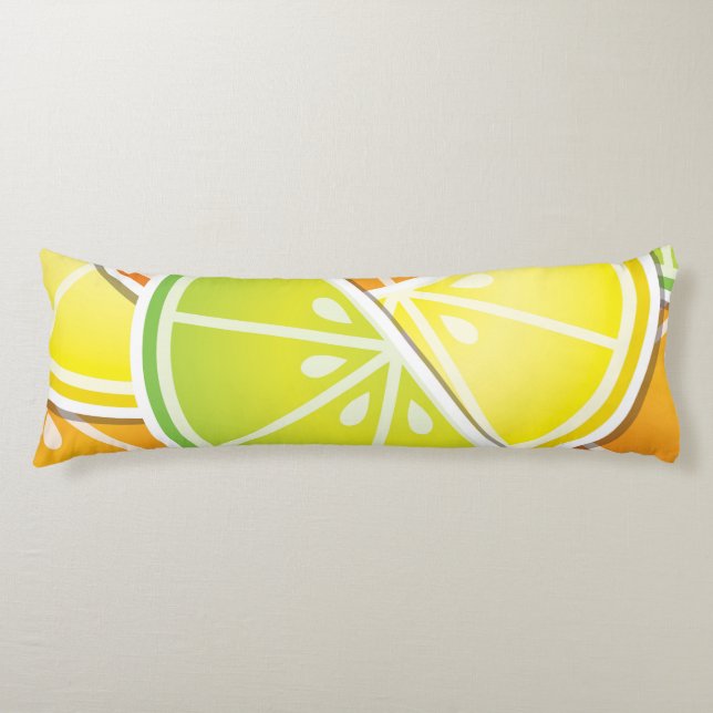Funky citrus wedges body pillow (Front)