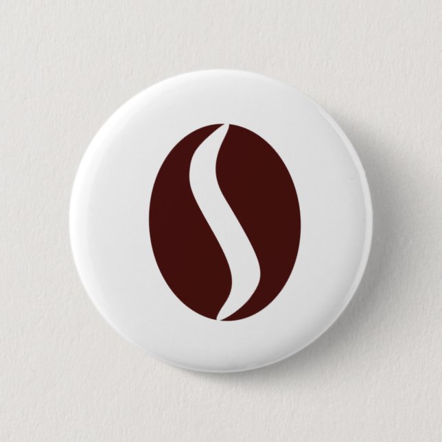 Funky Coffee Bean 2 Inch Round Button (Front)
