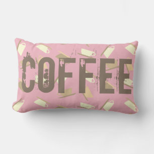 Funky Coffee Mug Cup Pattern Cushion Throw Pillow