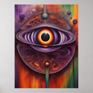 Funky Colorful Abstract Eye Poster