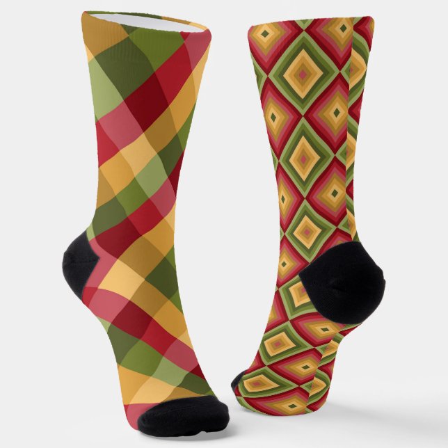 Funky Colorful Mismatched Odd Socks (Angled)