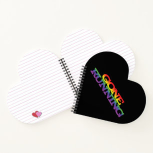 Funky Colorful Rainbow Effect Gone Running Text Notebook