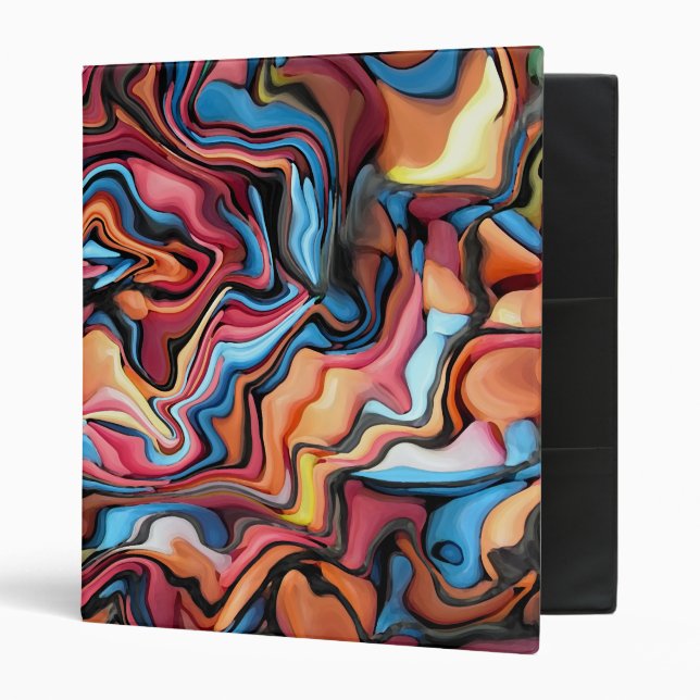Funky Colourful 3 Ring Binder (Front/Inside)