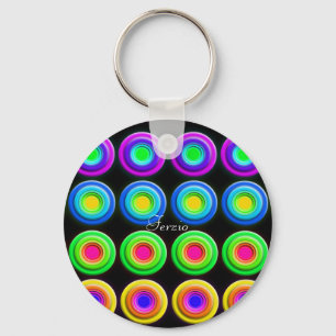 Funky Colourful 3D Circles Keychain