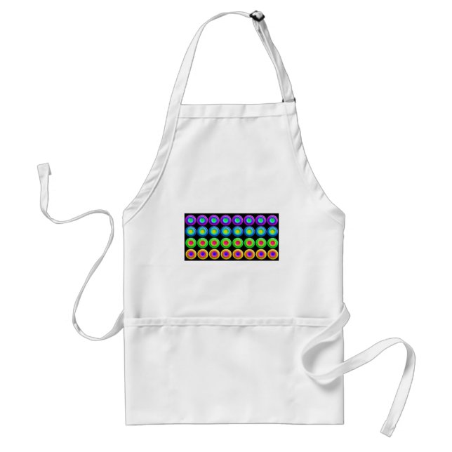 Funky Colourful 3D Circles Standard Apron (Front)