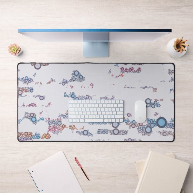 Funky Colourful Bubbles  Desk Mat (Office 1)
