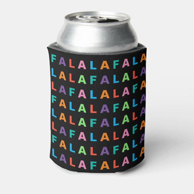 Funky Colourful Fun FA LA LA Holiday Season Can Cooler (Can Back)
