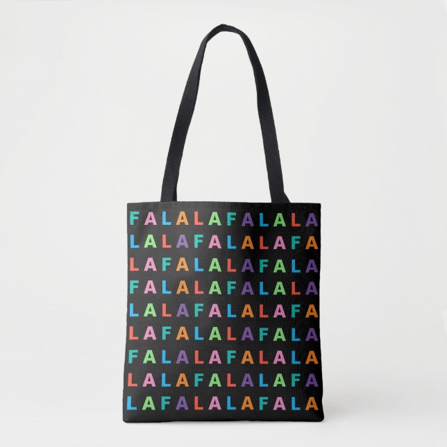 Funky Colourful Fun FA LA LA Holiday Season Tote Bag (Front)