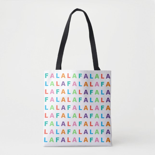 Funky Colourful Fun FA LA LA Holiday Season Tote Bag (Front)