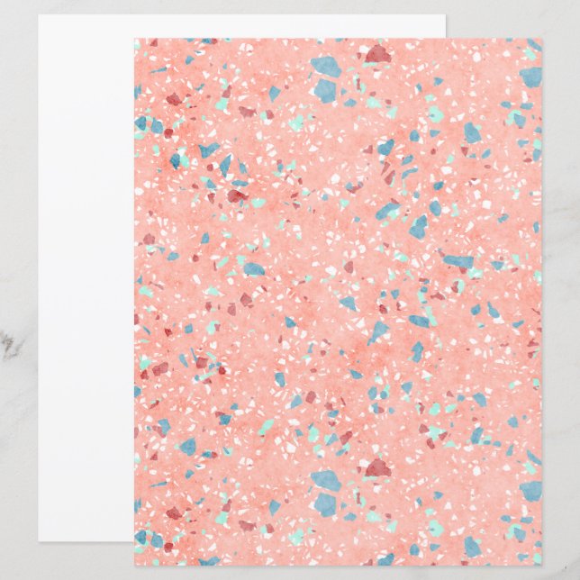 Funky Colourful Mosaic Art Scrapbook Paper (Front/Back)