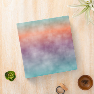 Funky Colourful Ombre Batik Marble Stripes Pattern Binder