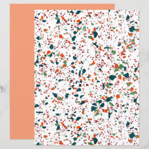 Funky Colourful Terrazzo Art Scrapbook Paper