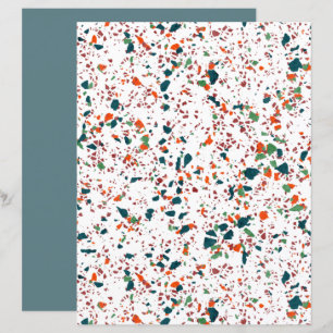 Funky Colourful Terrazzo Art Scrapbook Paper
