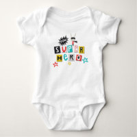 Funky Colourful Typography Super Hero Pow Boy