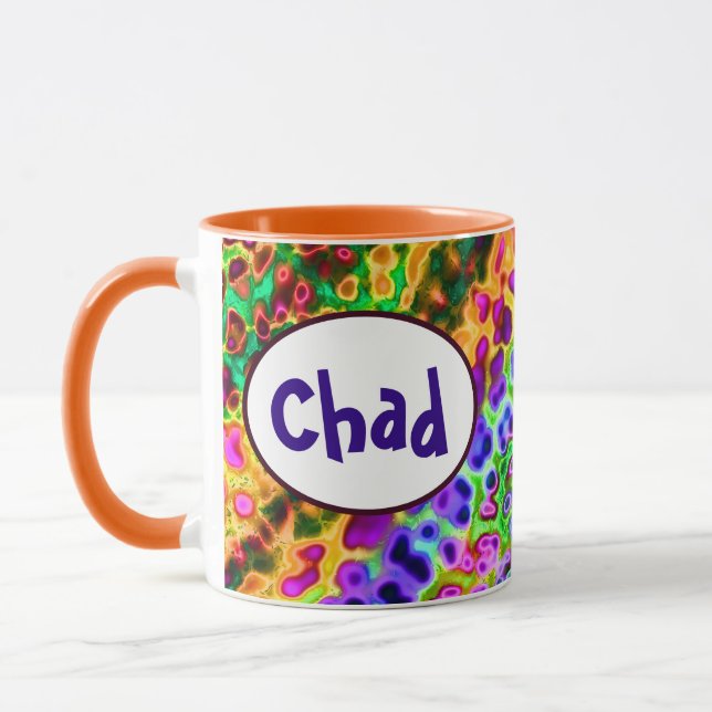 Funky colours personalized mug (Left)