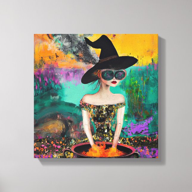 Funky Cool Boho Witch Wall Art (Front)
