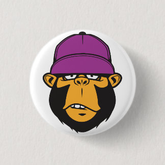 Funky Cool Monkey 1 Inch Round Button