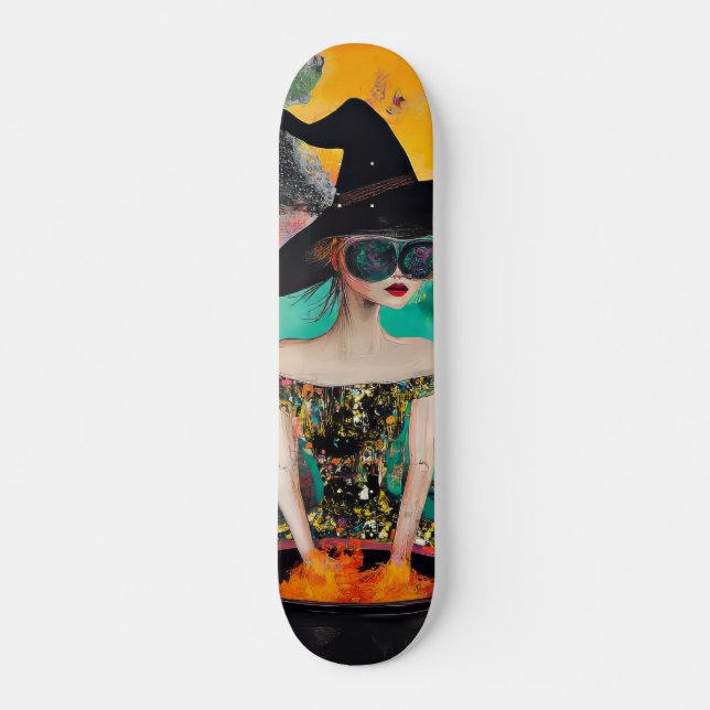 Funky Cool Witch Skateboard (Front)