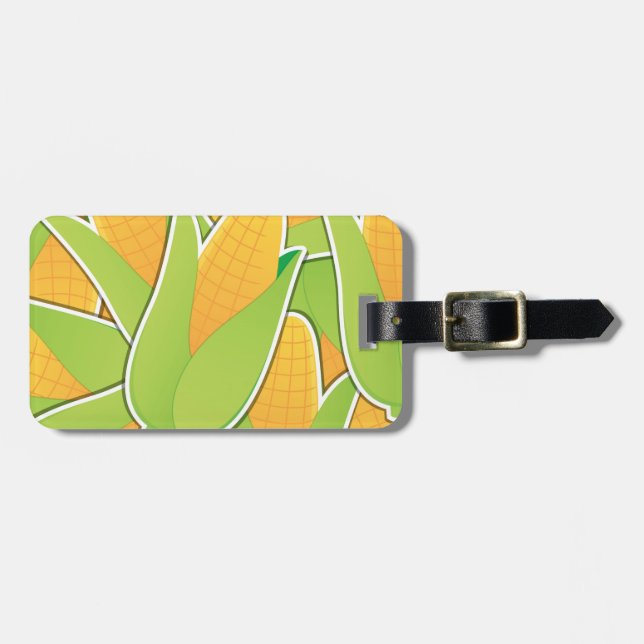 Funky corn luggage tag (Front Horizontal)