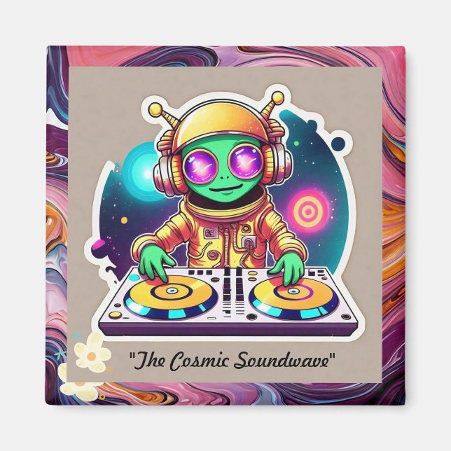 "Funky Cosmic Connection" Magnet (Front)