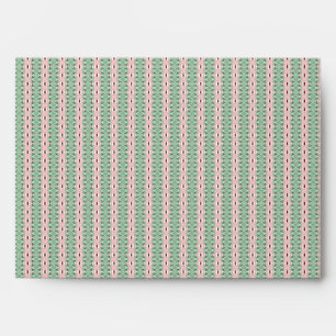 Funky Cottagecore Boho Christmas Stripe Pattern Envelope