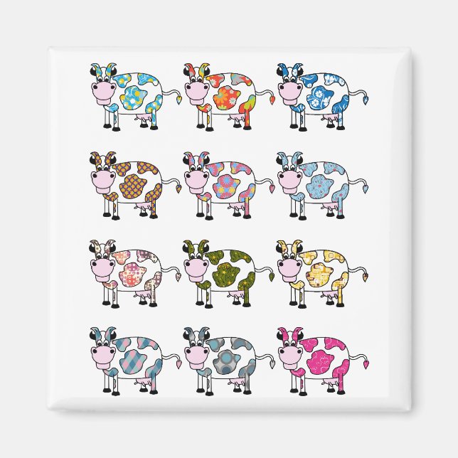 Funky cows magnet (Front)