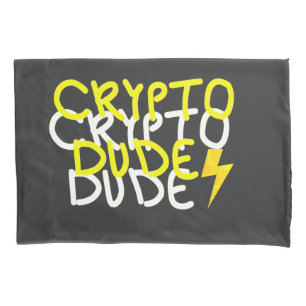 Funky Crypto Dude Energy Power Sign Pillowcase