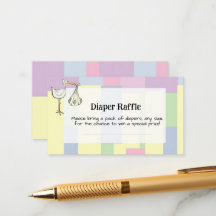 Funky Cubism Handwritten Diaper Raffle