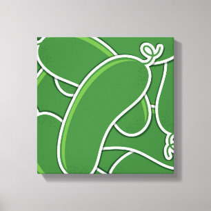 Funky cucumber canvas print