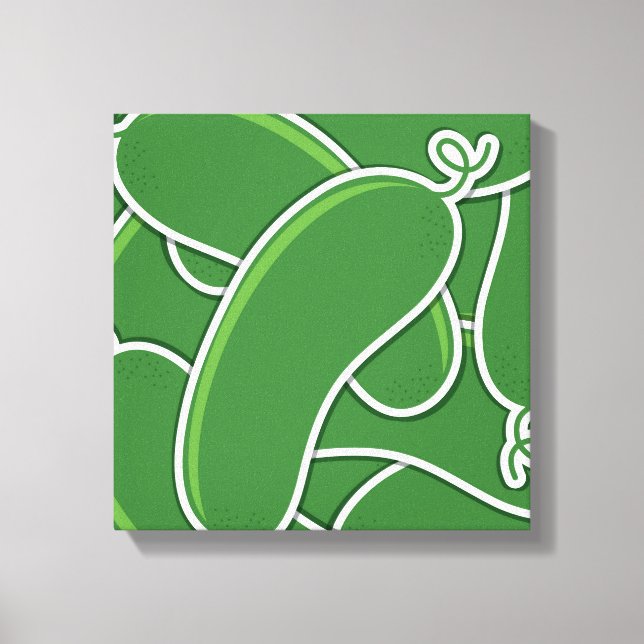 Funky cucumber canvas print (Front)