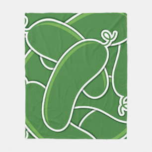 Funky cucumber fleece blanket