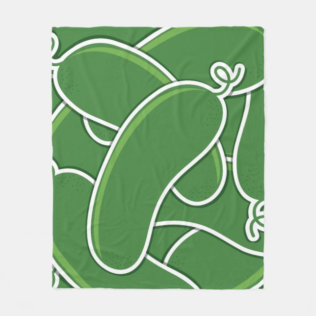 Funky cucumber fleece blanket (Front)