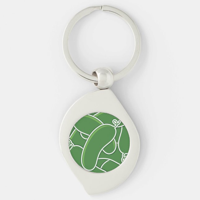 Funky cucumber keychain (Front)